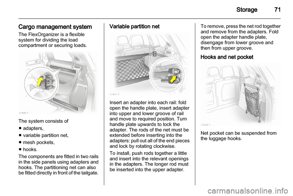 OPEL ZAFIRA 2010.5 Manual user OPEL ZAFIRA 2010.5 Manual user