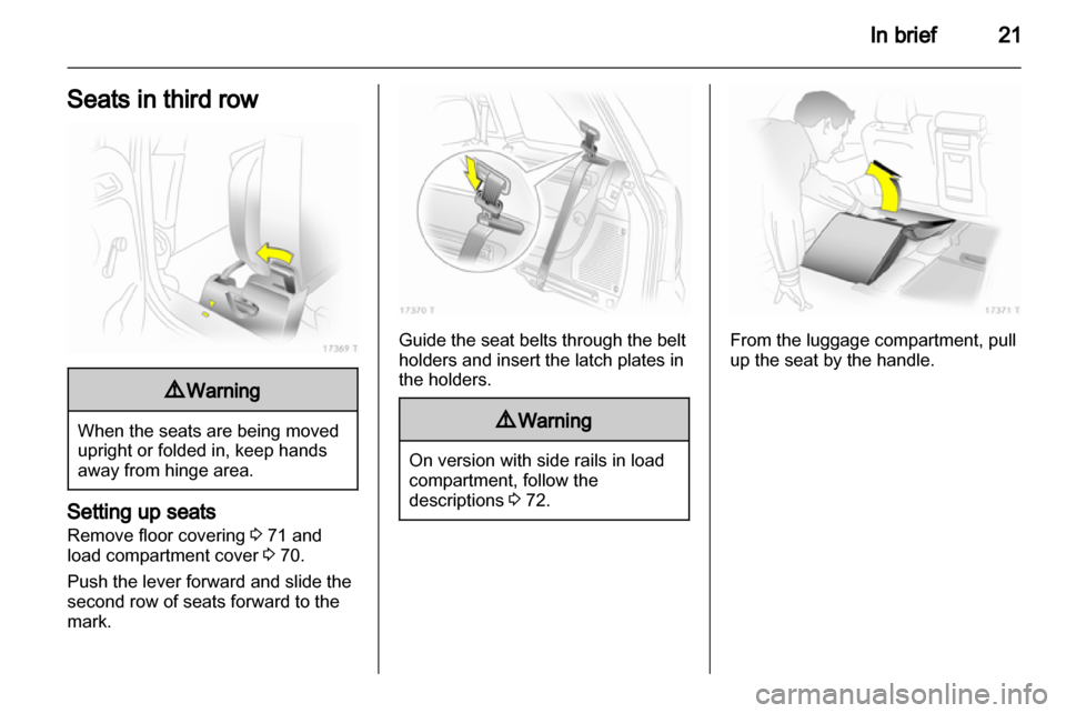 OPEL ZAFIRA 2011.5 Owners Guide OPEL ZAFIRA 2011.5 Owners Guide