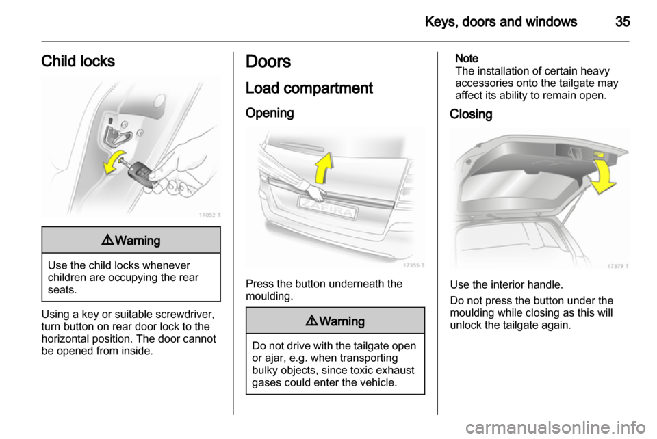 OPEL ZAFIRA 2011.5 Owners Guide OPEL ZAFIRA 2011.5 Owners Guide