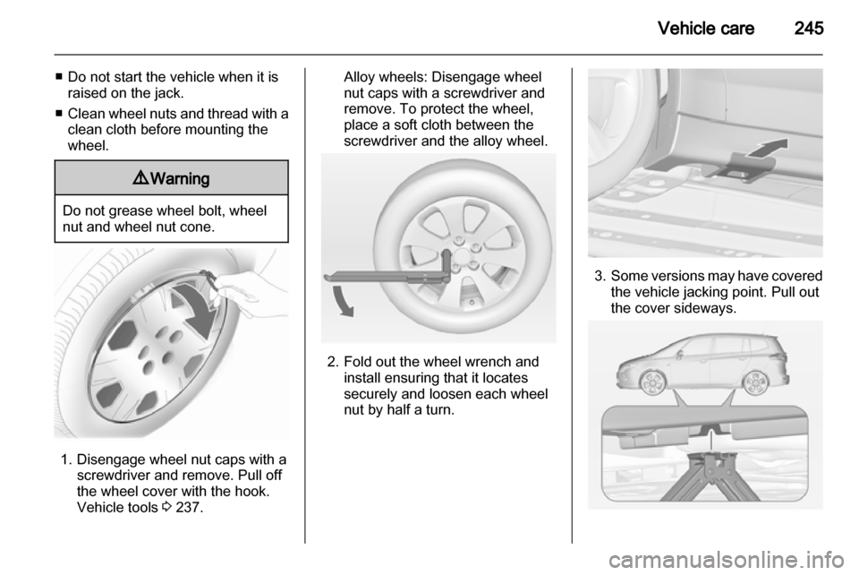 OPEL ZAFIRA TOURER 2013  Owners Manual 