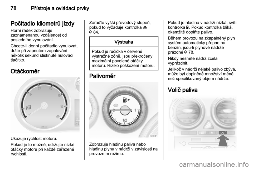 OPEL CORSA 2013  Uživatelská příručka (in Czech) 
