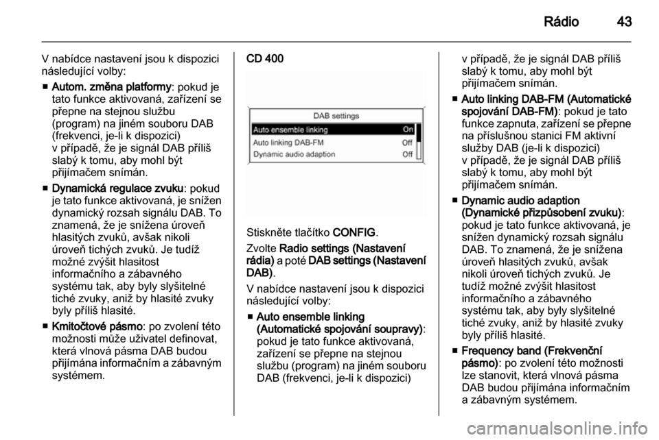 OPEL INSIGNIA 2011  Příručka k informačnímu systému (in Czech) 