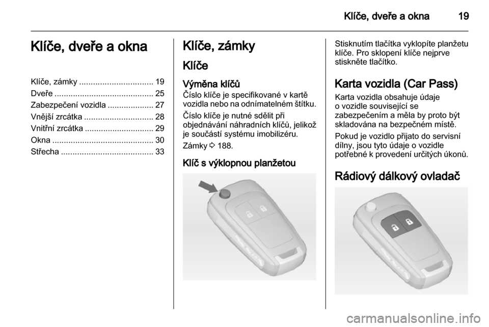 OPEL MERIVA 2011.5  Uživatelská příručka (in Czech) 