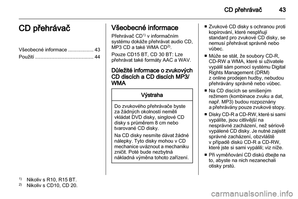 OPEL MOVANO_B 2012.5  Příručka k informačnímu systému (in Czech) 