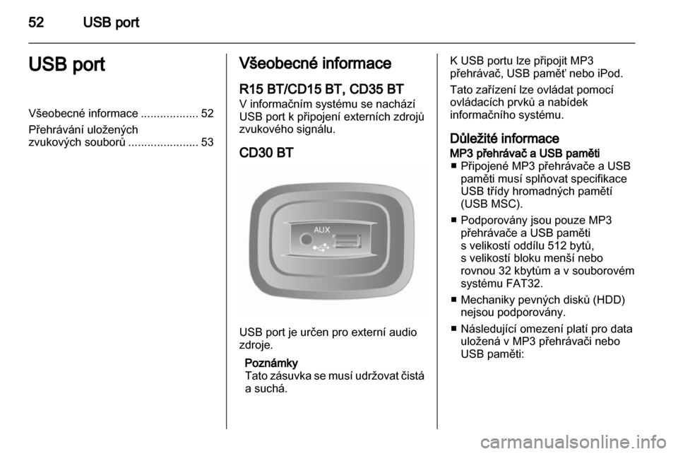 OPEL MOVANO_B 2012.5  Příručka k informačnímu systému (in Czech) 
