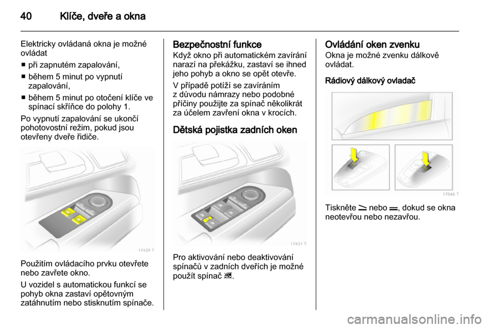 OPEL ZAFIRA 2011  Uživatelská příručka (in Czech) 