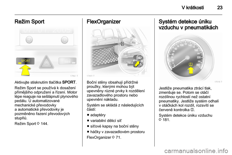 OPEL ZAFIRA 2012  Uživatelská příručka (in Czech) 