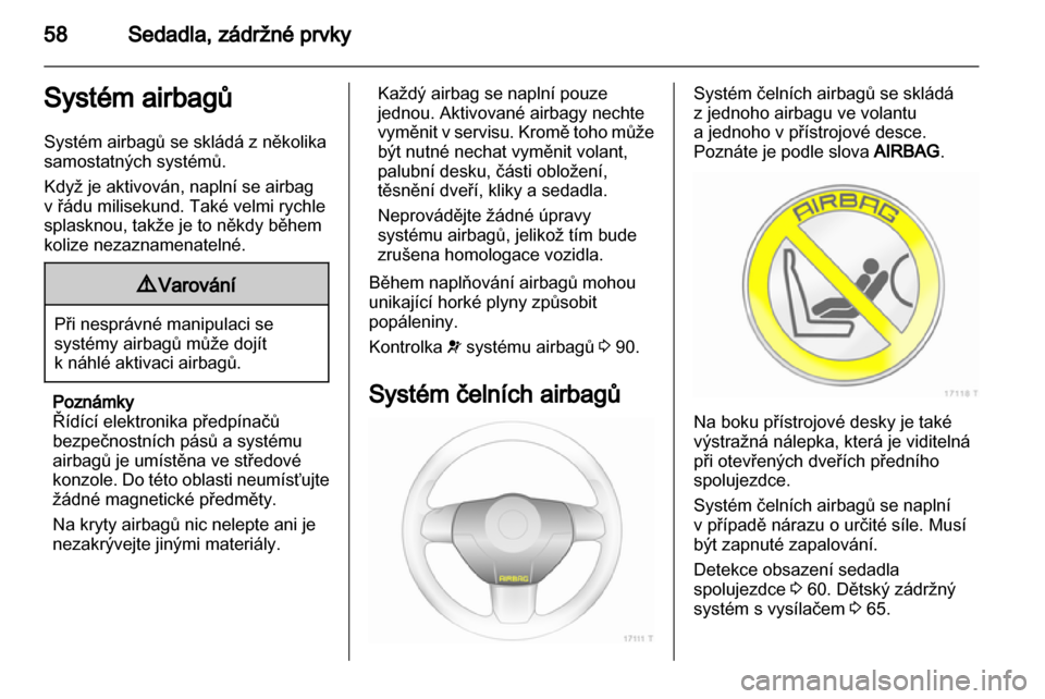 OPEL ZAFIRA 2012  Uživatelská příručka (in Czech) 
