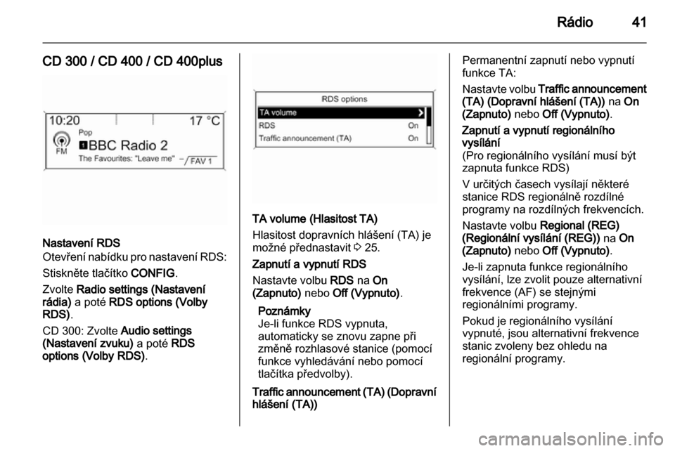 OPEL ZAFIRA C 2013  Příručka k informačnímu systému (in Czech) 