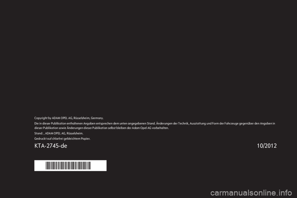 OPEL ADAM 2013 Infotainment-Handbuch (in German) OPEL ADAM 2013 Infotainment-Handbuch (in German)