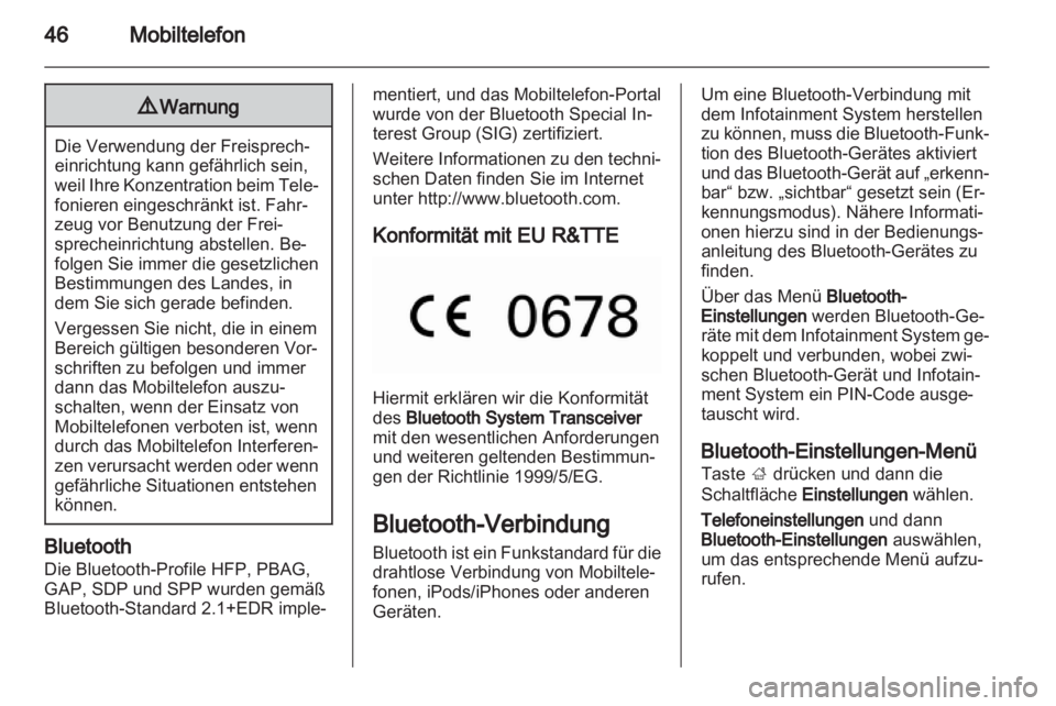 OPEL ADAM 2013  Infotainment-Handbuch (in German) 