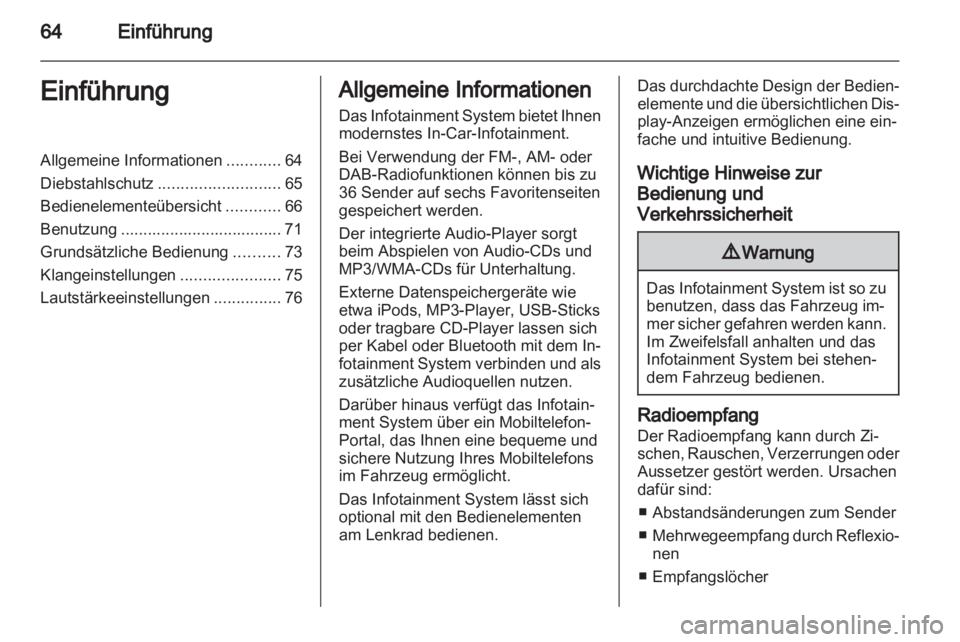 OPEL ADAM 2013.5  Infotainment-Handbuch (in German) 