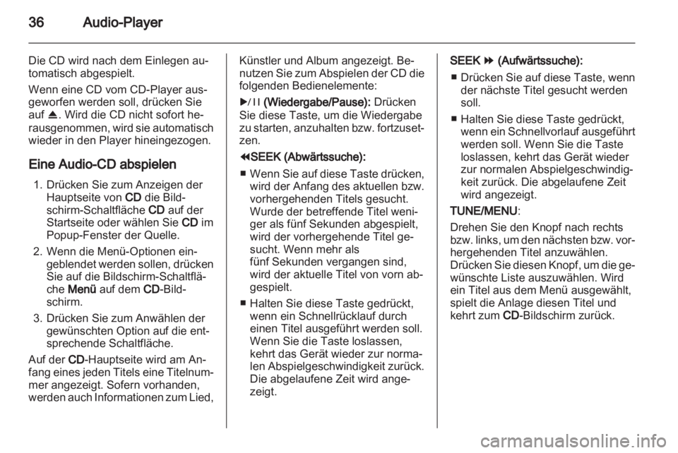 OPEL AMPERA 2013  Infotainment-Handbuch (in German) 