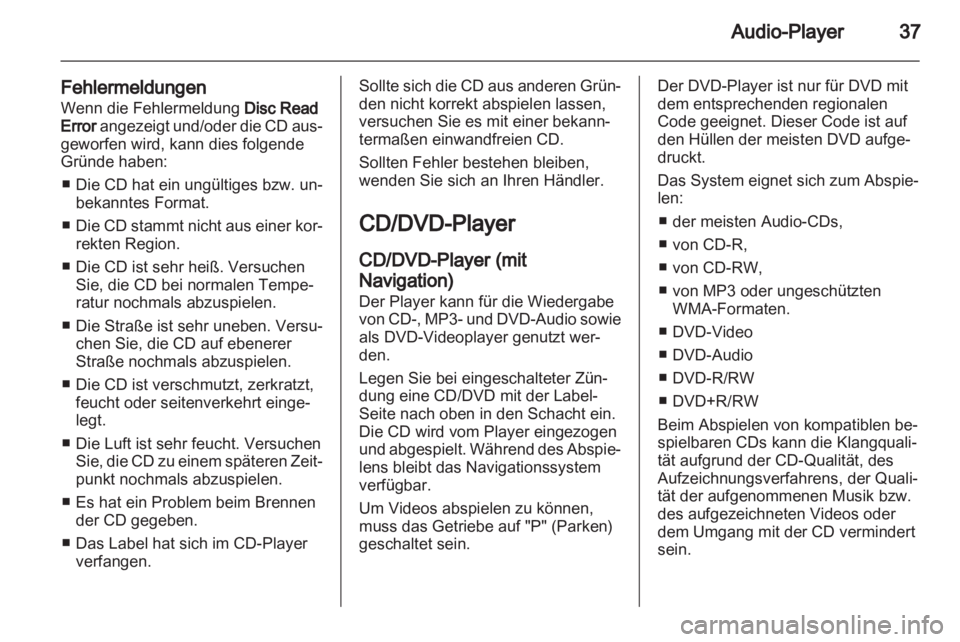 OPEL AMPERA 2013  Infotainment-Handbuch (in German) 