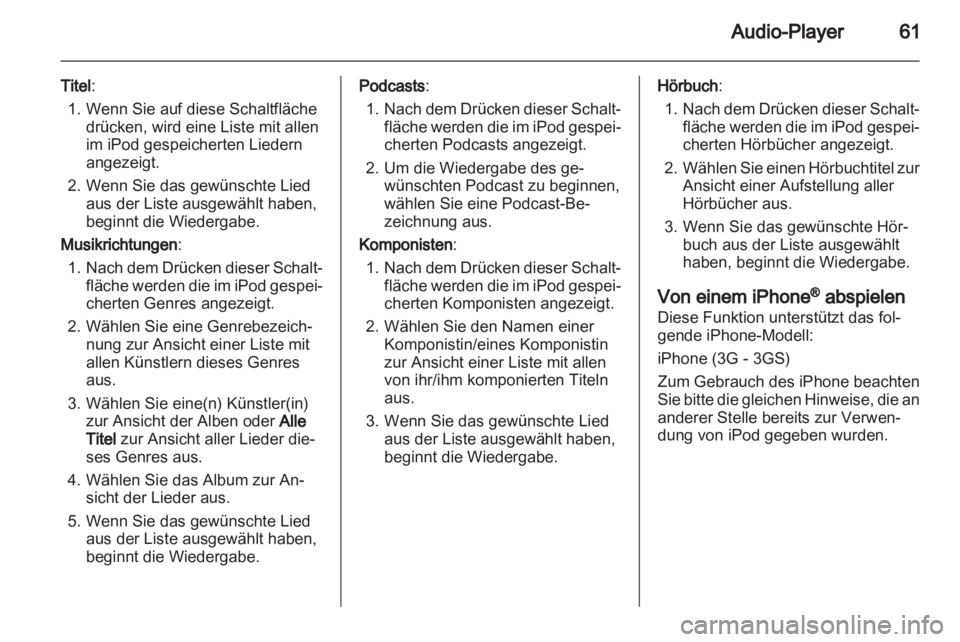 OPEL AMPERA 2013  Infotainment-Handbuch (in German) 