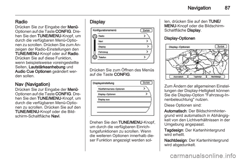 OPEL AMPERA 2013  Infotainment-Handbuch (in German) 