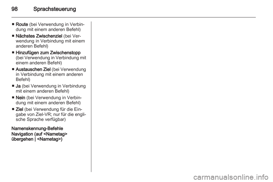 OPEL AMPERA 2013  Infotainment-Handbuch (in German) 