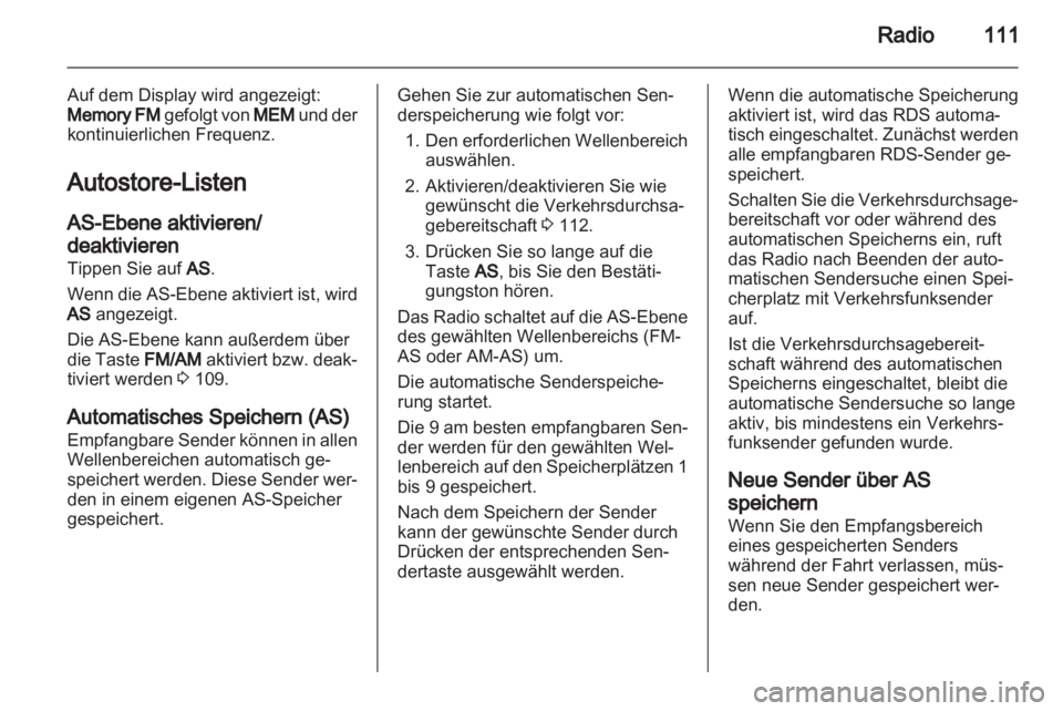 OPEL ANTARA 2012  Infotainment-Handbuch (in German) 