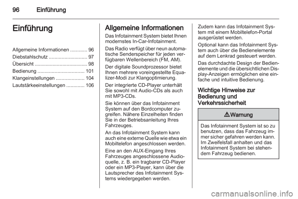 OPEL ANTARA 2012 Infotainment-Handbuch (in German) OPEL ANTARA 2012 Infotainment-Handbuch (in German)