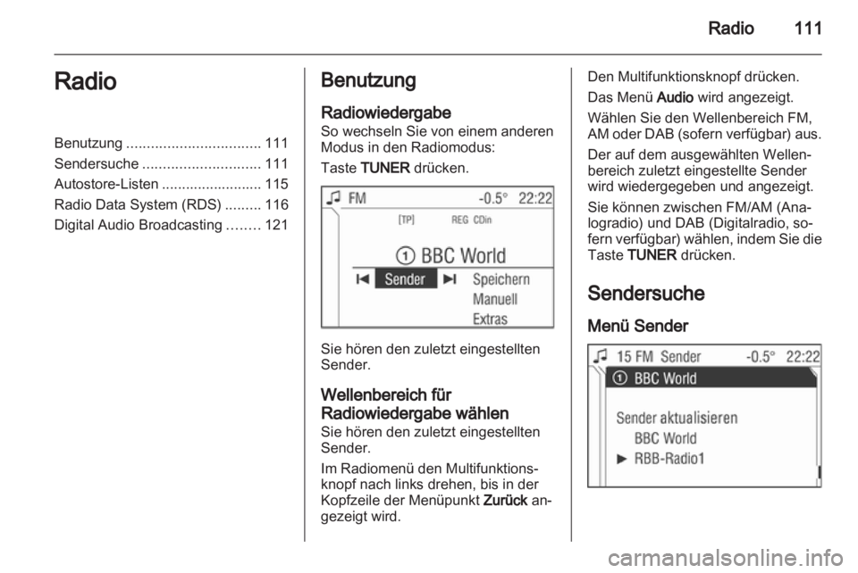 OPEL ANTARA 2013 Infotainment-Handbuch (in German) OPEL ANTARA 2013 Infotainment-Handbuch (in German)