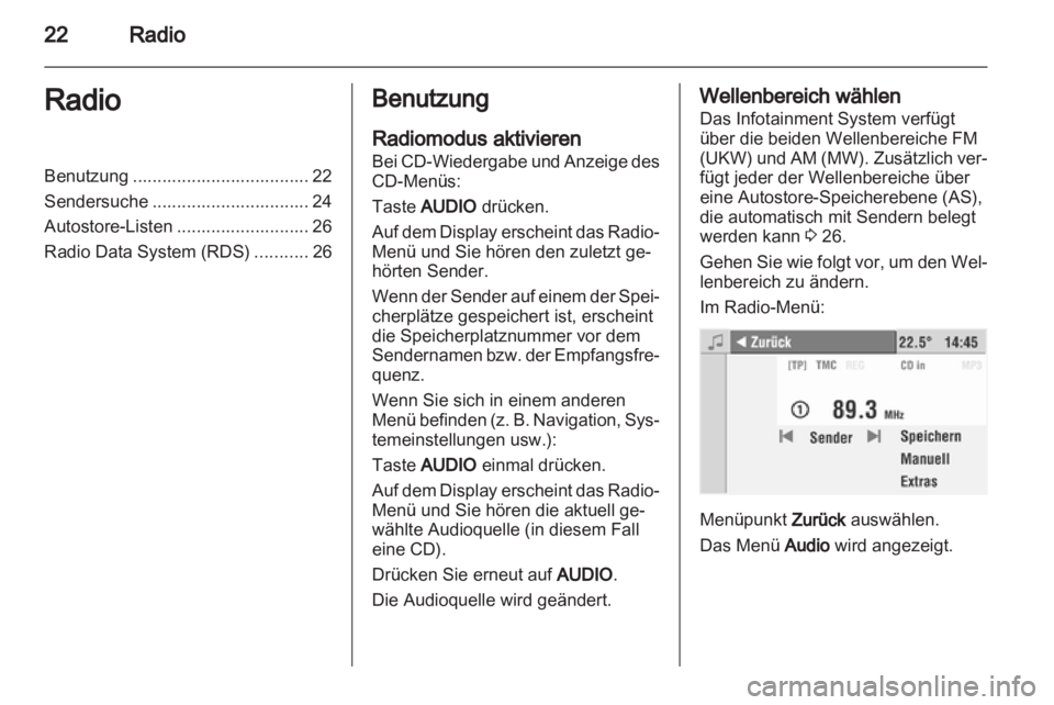 OPEL ASTRA H 2012 Infotainment-Handbuch (in German) OPEL ASTRA H 2012 Infotainment-Handbuch (in German)
