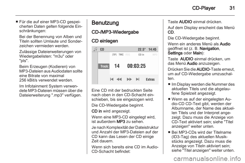 OPEL ASTRA H 2012 Infotainment-Handbuch (in German) OPEL ASTRA H 2012 Infotainment-Handbuch (in German)