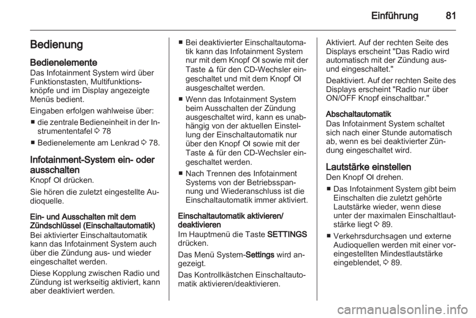 OPEL ASTRA H 2012 Infotainment-Handbuch (in German) OPEL ASTRA H 2012 Infotainment-Handbuch (in German)