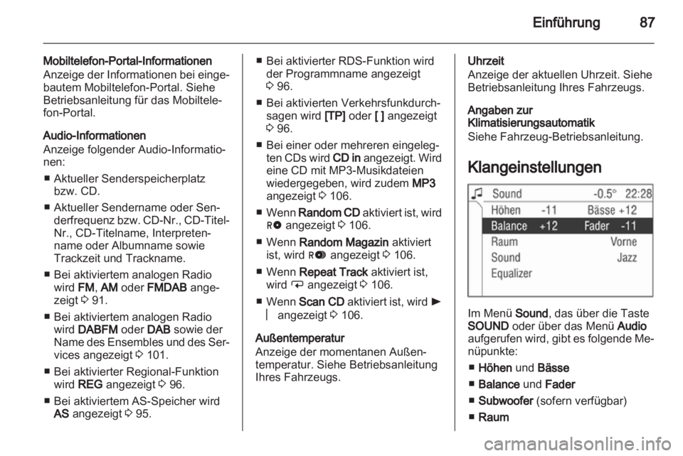 OPEL ASTRA H 2012 Infotainment-Handbuch (in German) OPEL ASTRA H 2012 Infotainment-Handbuch (in German)