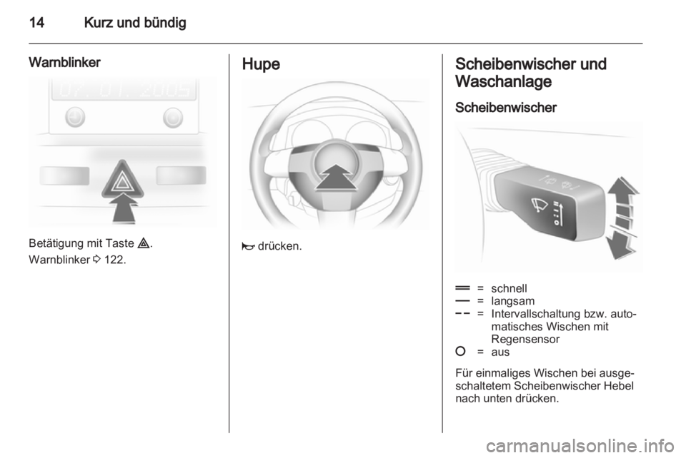 OPEL ASTRA H 2012  Betriebsanleitung (in German) 