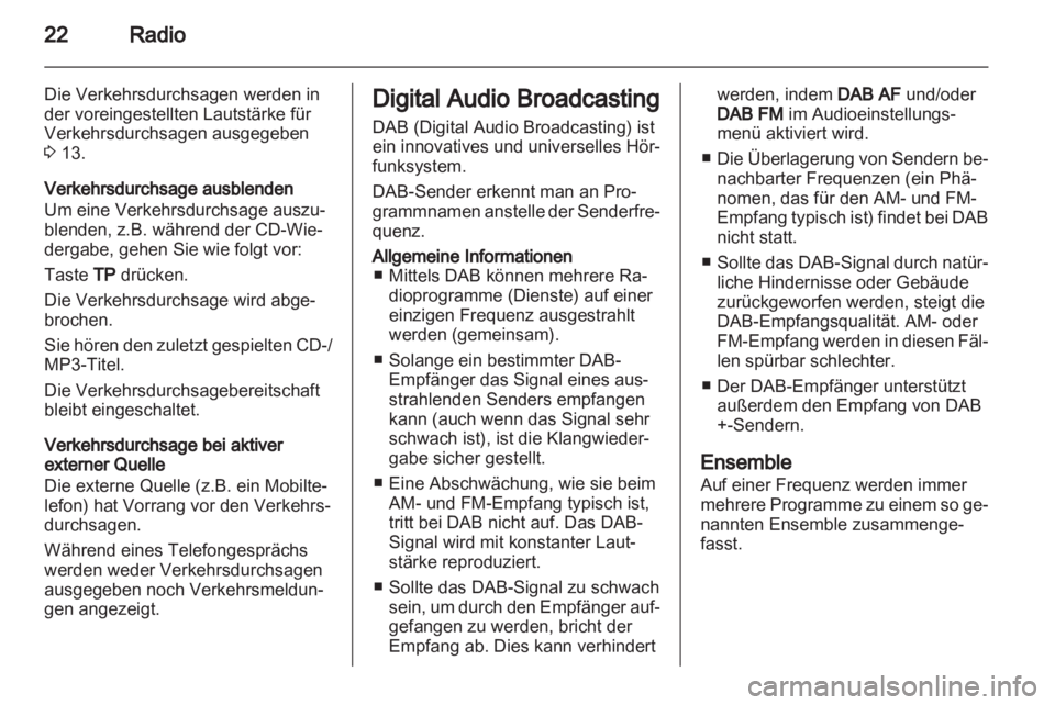 OPEL ASTRA H 2013  Infotainment-Handbuch (in German) 
