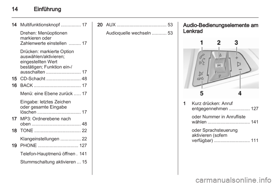 OPEL ASTRA J 2012  Infotainment-Handbuch (in German) 