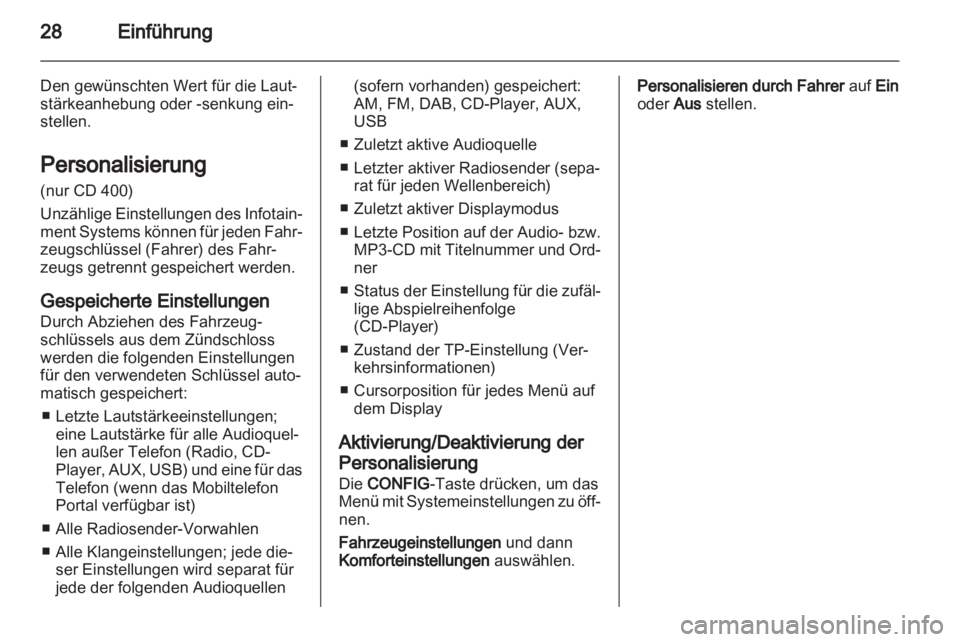 OPEL ASTRA J 2012  Infotainment-Handbuch (in German) 