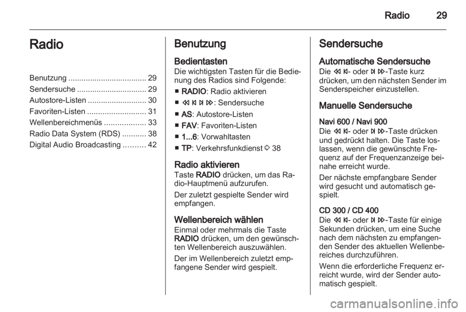 OPEL ASTRA J 2012  Infotainment-Handbuch (in German) 