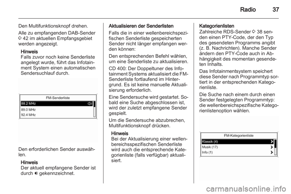 OPEL ASTRA J 2012  Infotainment-Handbuch (in German) 