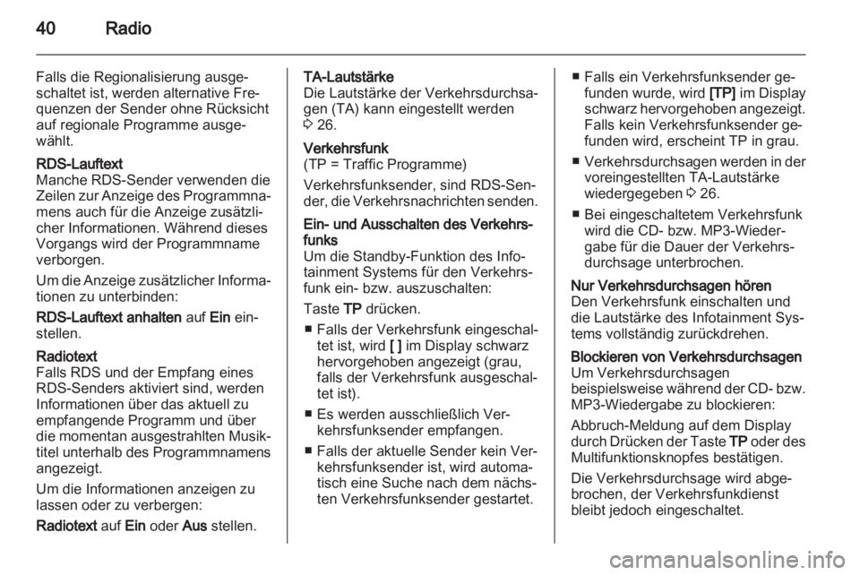 OPEL ASTRA J 2012  Infotainment-Handbuch (in German) 