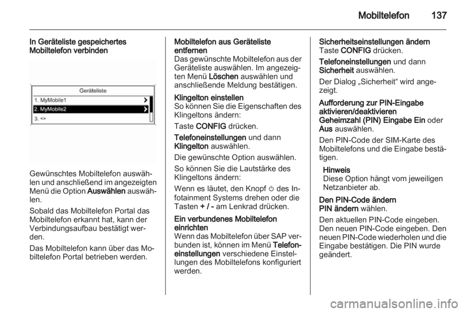 OPEL ASTRA J 2013  Infotainment-Handbuch (in German) 