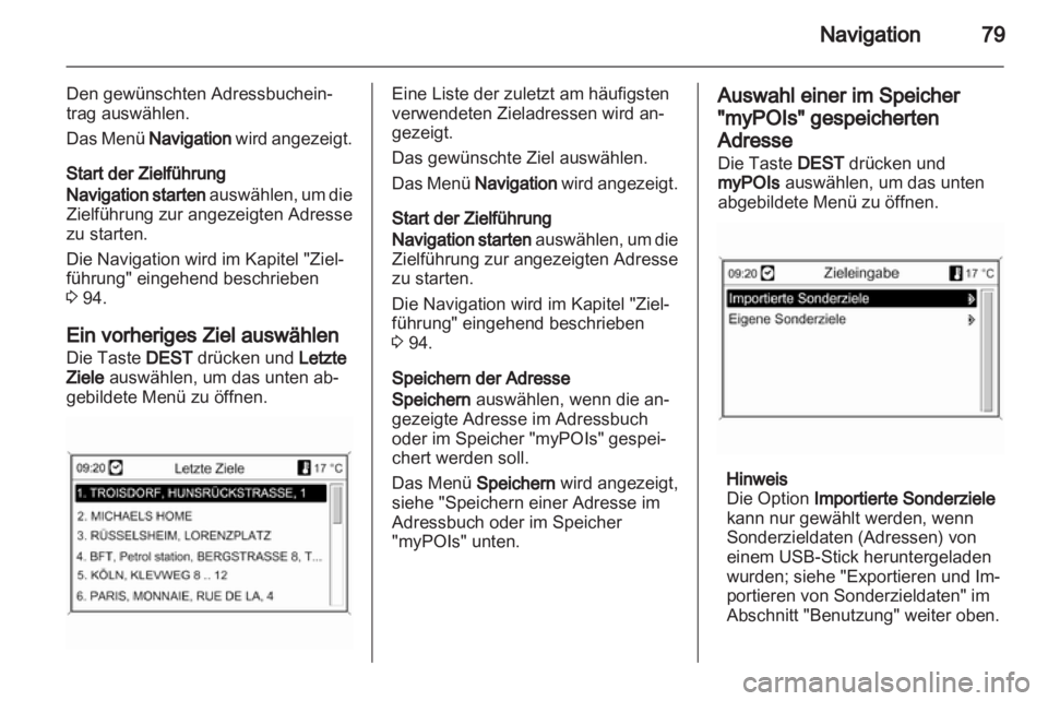 OPEL ASTRA J 2013  Infotainment-Handbuch (in German) 