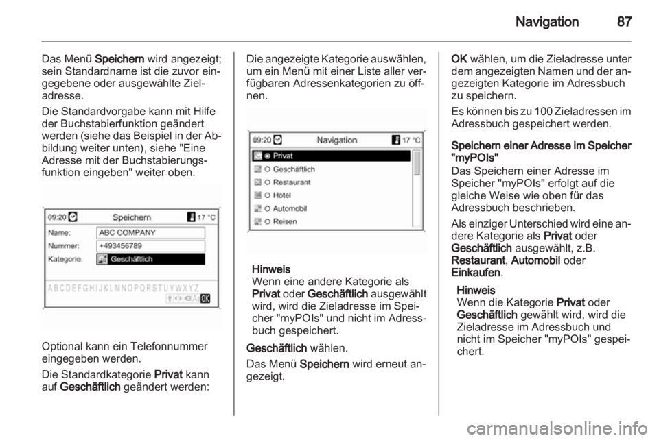 OPEL ASTRA J 2013  Infotainment-Handbuch (in German) 