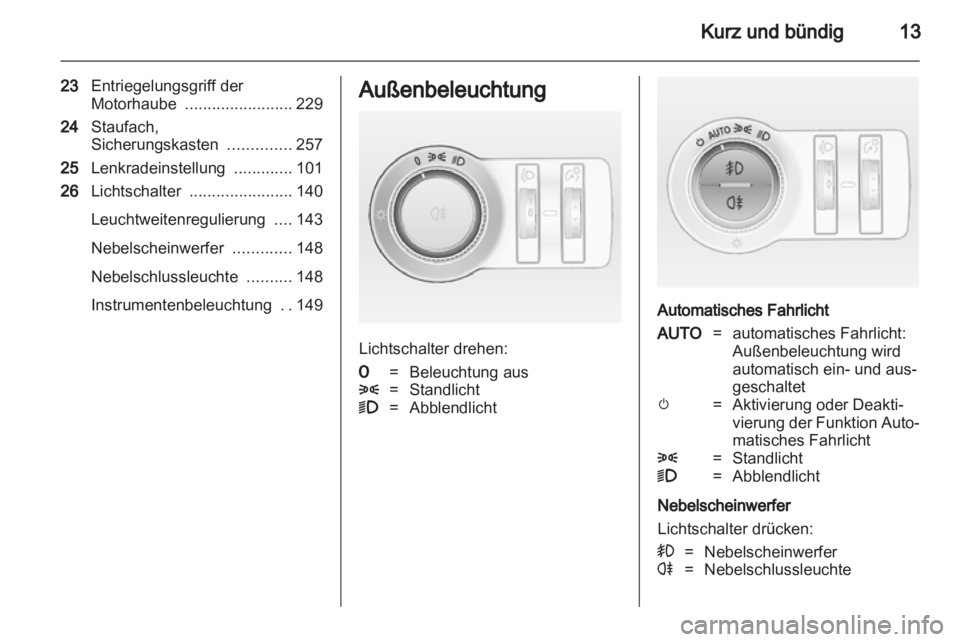 OPEL ASTRA J 2013  Betriebsanleitung (in German) 