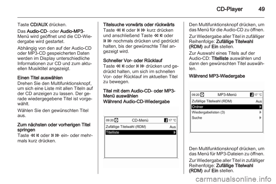 OPEL ASTRA J 2013.5  Infotainment-Handbuch (in German) 