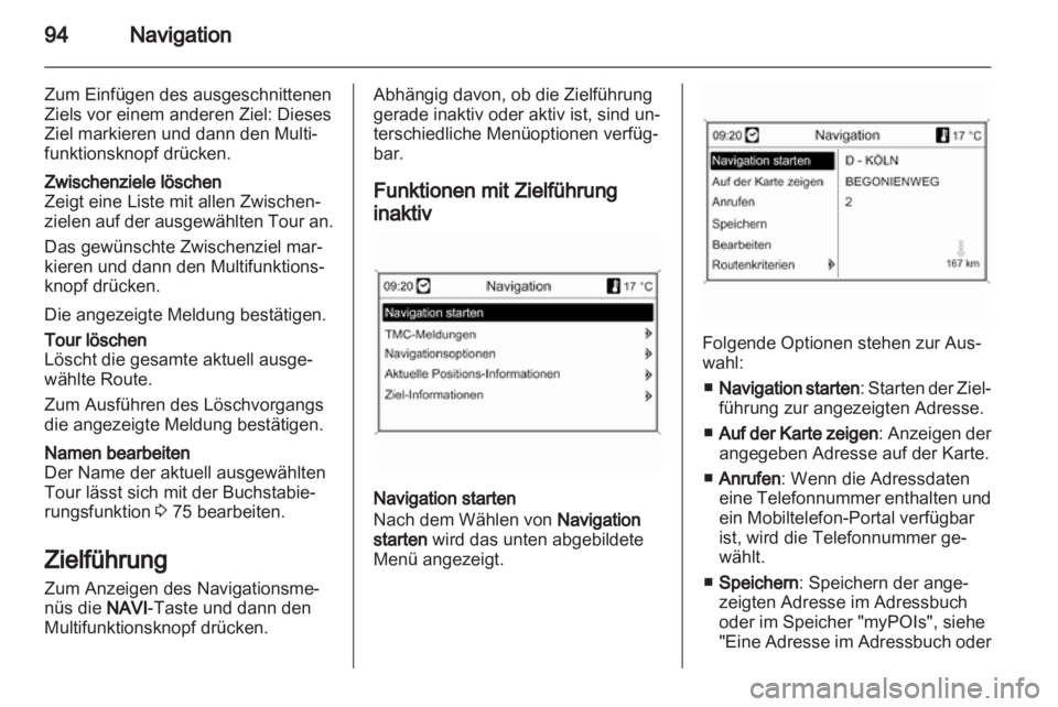 OPEL ASTRA J 2013.5  Infotainment-Handbuch (in German) 