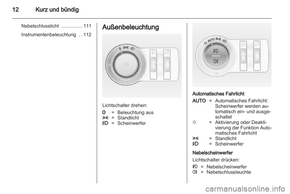 OPEL ASTRA J GTC 2012.5  Betriebsanleitung (in German) 