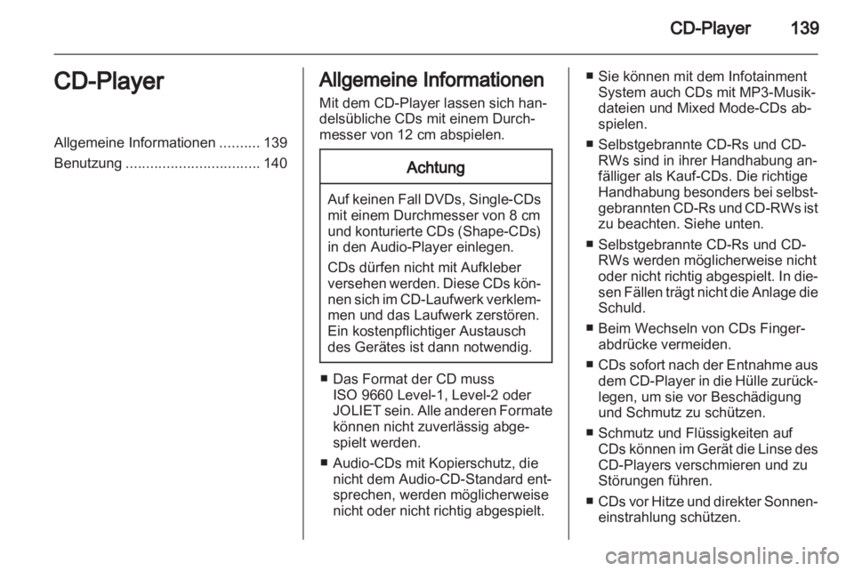 OPEL CORSA 2011 Infotainment-Handbuch (in German) OPEL CORSA 2011 Infotainment-Handbuch (in German)