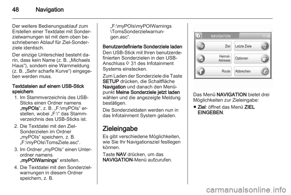 OPEL CORSA 2011  Infotainment-Handbuch (in German) 