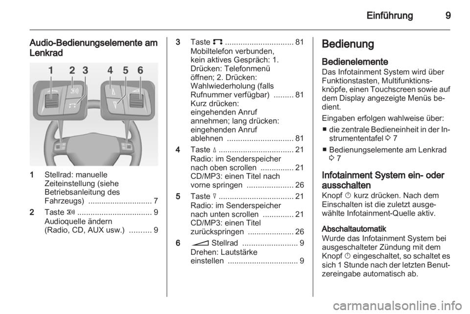 OPEL CORSA 2011 Infotainment-Handbuch (in German) OPEL CORSA 2011 Infotainment-Handbuch (in German)