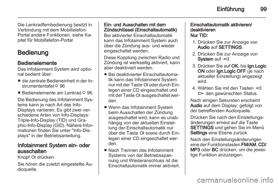 OPEL CORSA 2011 Infotainment-Handbuch (in German) OPEL CORSA 2011 Infotainment-Handbuch (in German)