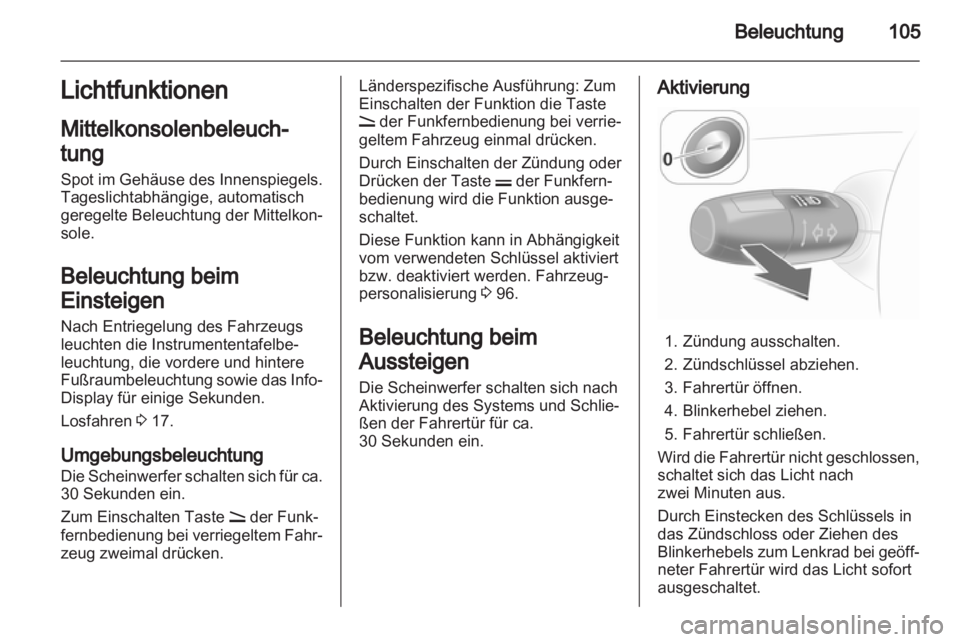 OPEL CORSA 2012.5  Betriebsanleitung (in German) 
