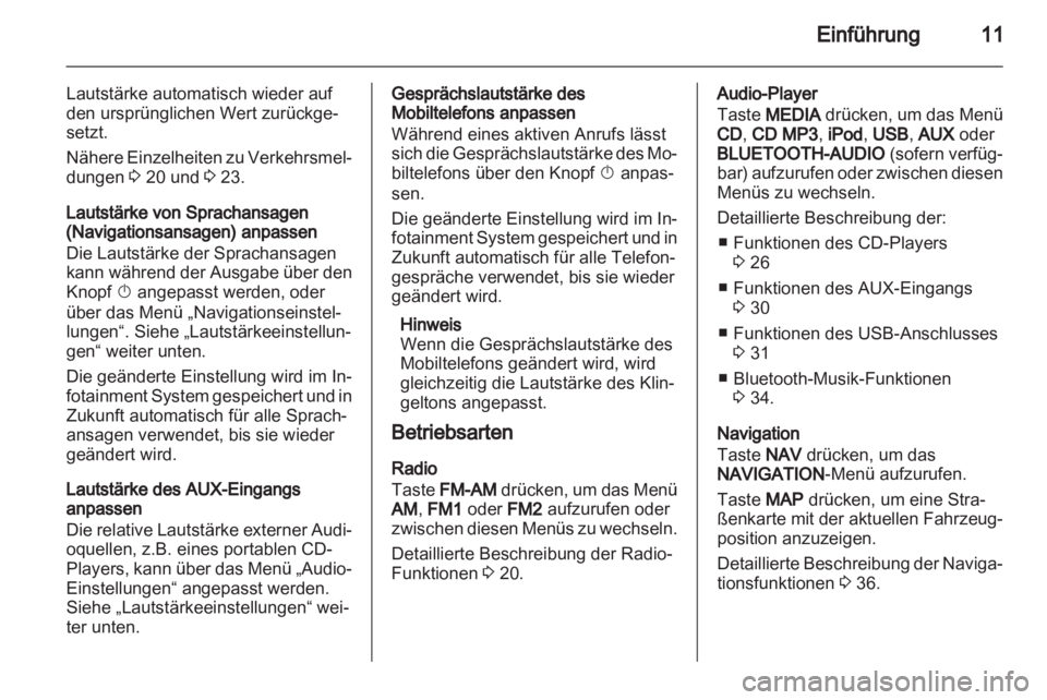 OPEL CORSA 2013  Infotainment-Handbuch (in German) 