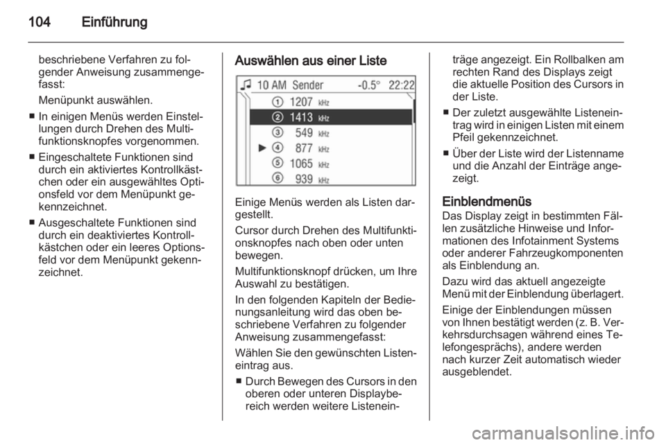 OPEL CORSA 2013  Infotainment-Handbuch (in German) 