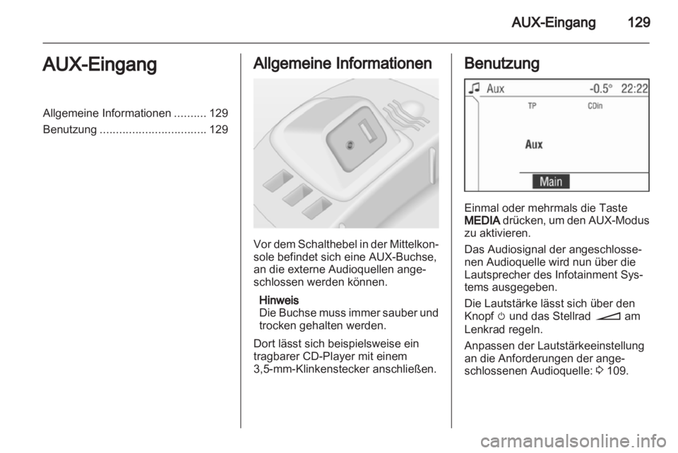 OPEL CORSA 2013 Infotainment-Handbuch (in German) OPEL CORSA 2013 Infotainment-Handbuch (in German)